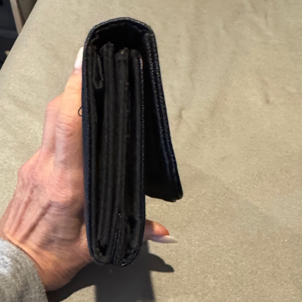 Tahari Black Clutch with Gold Accent - Picture 3 of 6